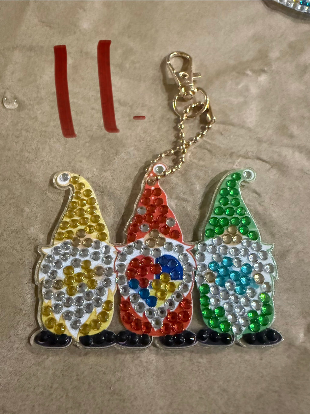 Autism awareness keychain diamond art